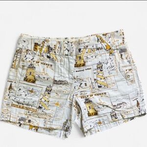 J.Crew Brown & Yellow Cotton Chino Shorts